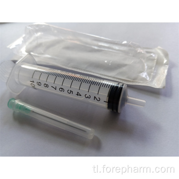 10ml disposable syringe na may karayom ​​para sa iniksyon